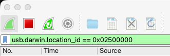 Wireshark capture with a location ID filter Wireshark capture with a location ID filter